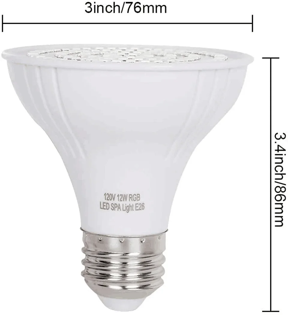 Xy Spa & Wellness - 12W SPAランプ LEDスイミングプールライト E27 E26電球 IP68
