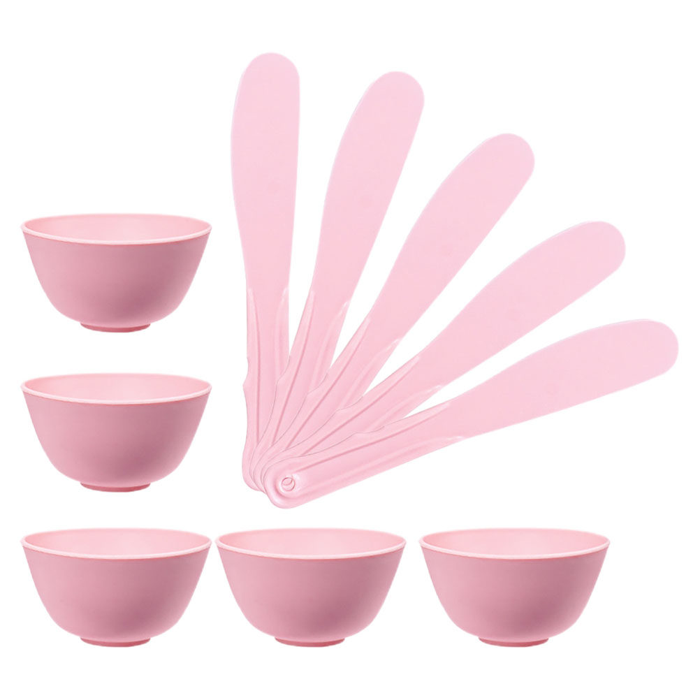 Face Mask Silicone - 5セット マスクミキシングボウル シリコン製 フェイシャルマスク DIYキット スキンケア用ミキシング容器