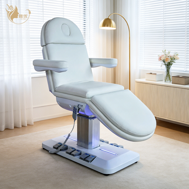 Spa Wellness And Beauty - 新型デザイン ヘッドスパマッサージ ビューティーベッド 自動フェイシャルベッド 高さ調節可能 温熱機能付き
