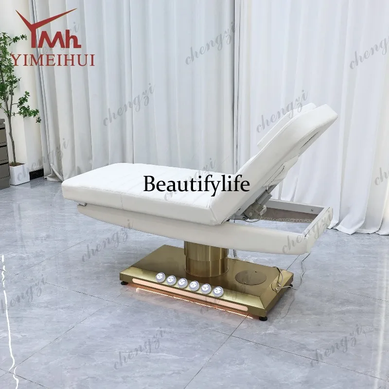 Spa Wellness And Beauty - M138 TTT調整可能な電動3モーター美容まつげフェイシャルテーブルマッサージベッド（エステティシャン、スパ、ウェルネスセラピー、サロン、美容用）