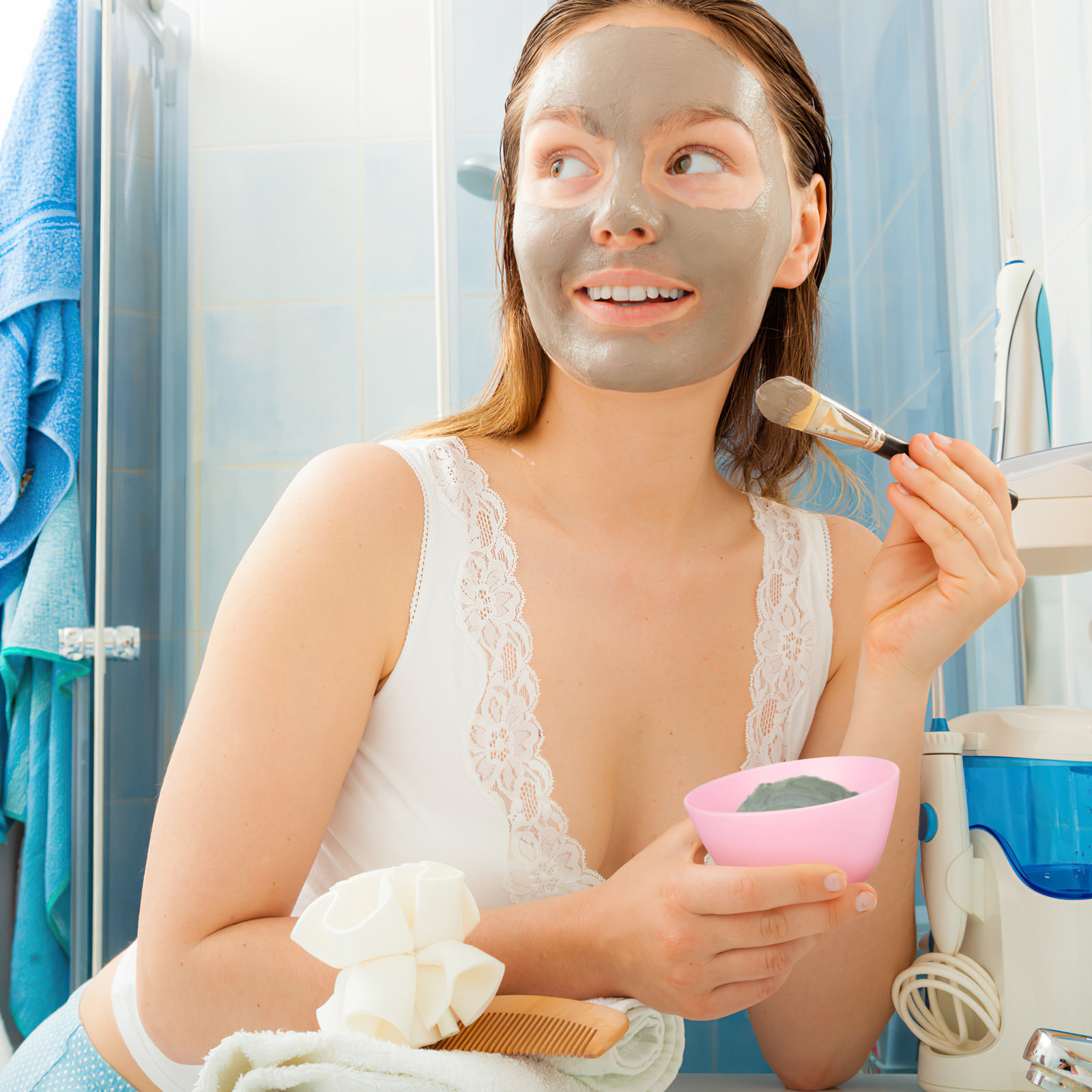 Face Mask Silicone - 3個入り高品質シリコンマスクボウルセット DIYフェイスマスク用 簡単洗浄 優しい質感 美容サロン用ミキシングボウルツール