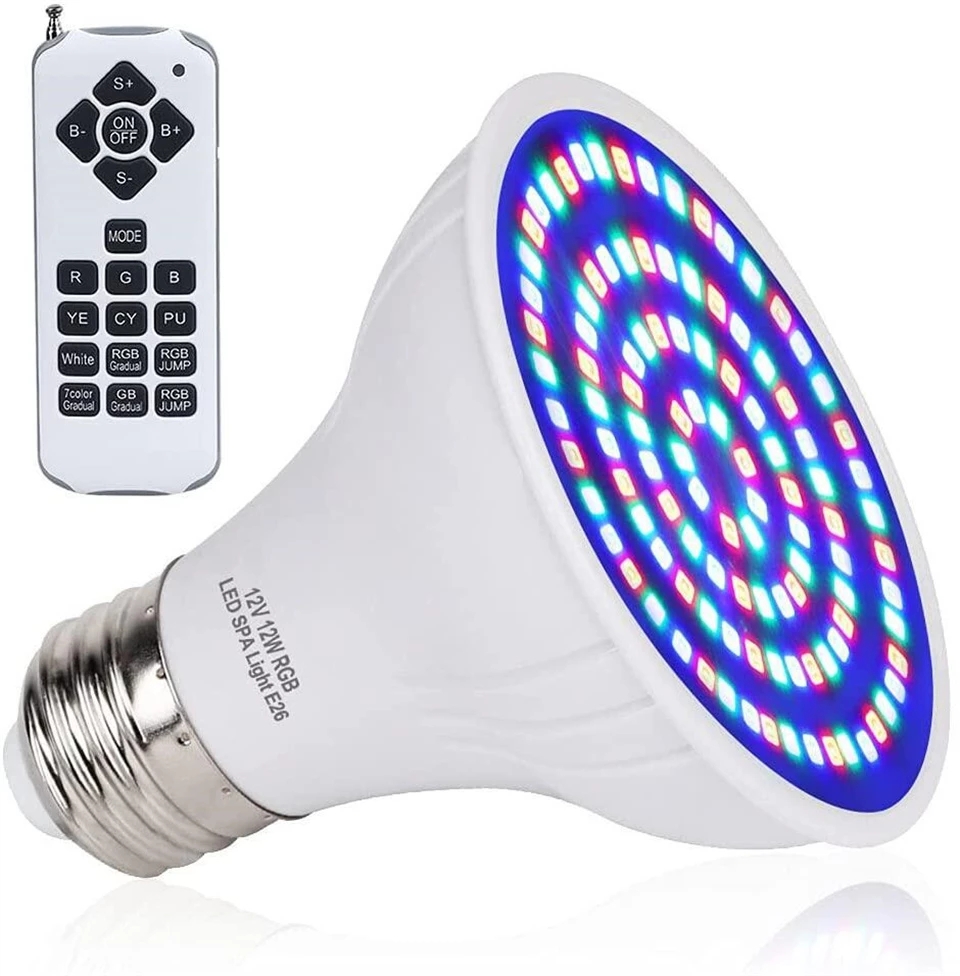 RGB LEDプールライト E27 E26電球 IP68 P - Xy Spa & Wellness のレビューと価格