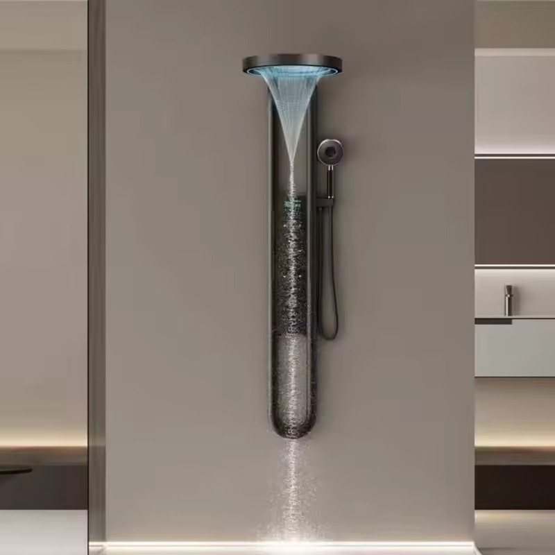 スマートデジタルディスプレイサーモスタットシャワーシステム壁 - Spa & Wellness Jura Resort Centre De Loisirs Des Franches Montagnes のレビューと価格